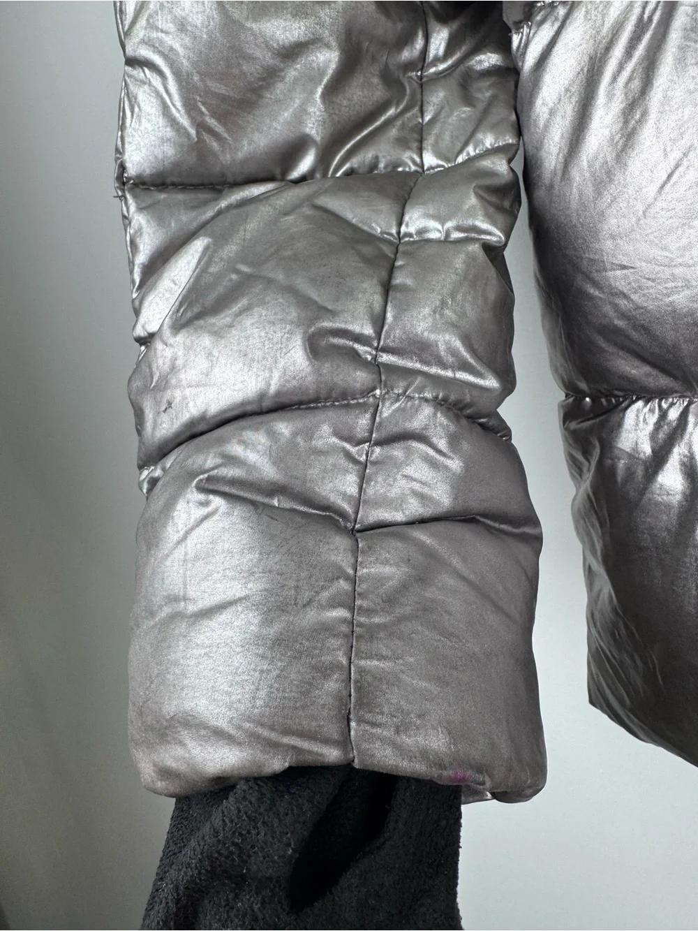 SAM.‎ New York Metallic Gunmetal Puffer Jacket Girl's Size 10